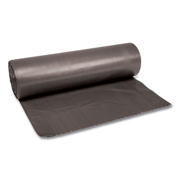 Boardwalk 56 gal Trash Bags, 43 in x 47 in, Super Heavy-Duty, 1.1 mm, Gray, 100 PK BWK 4347SEH - main